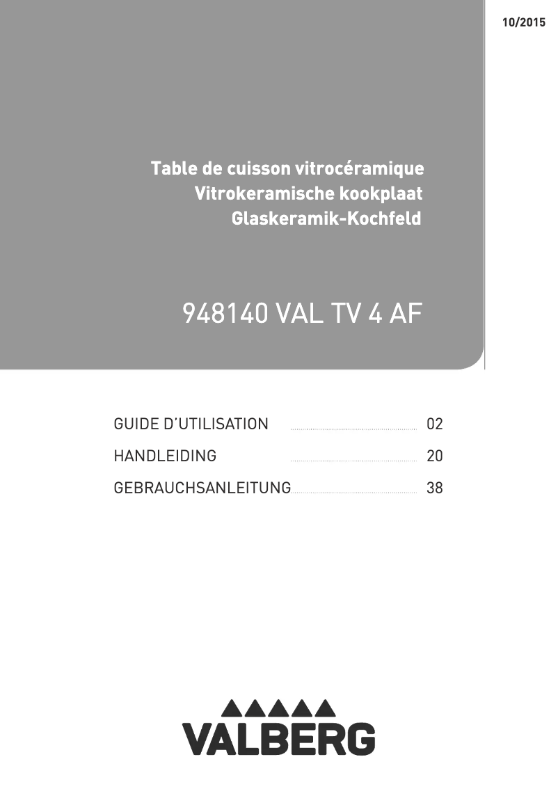 Page 1 de la notice Manuel utilisateur Valberg VAL TV 4 AF