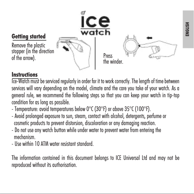 Page 1 de la notice Manuel utilisateur ICE Watch Steel