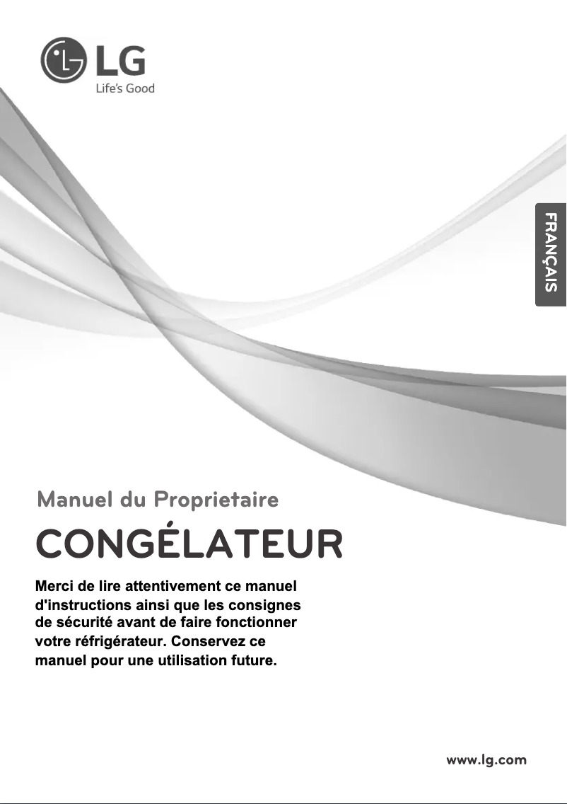 Page 1 de la notice Manuel utilisateur LG GN-304SQBT