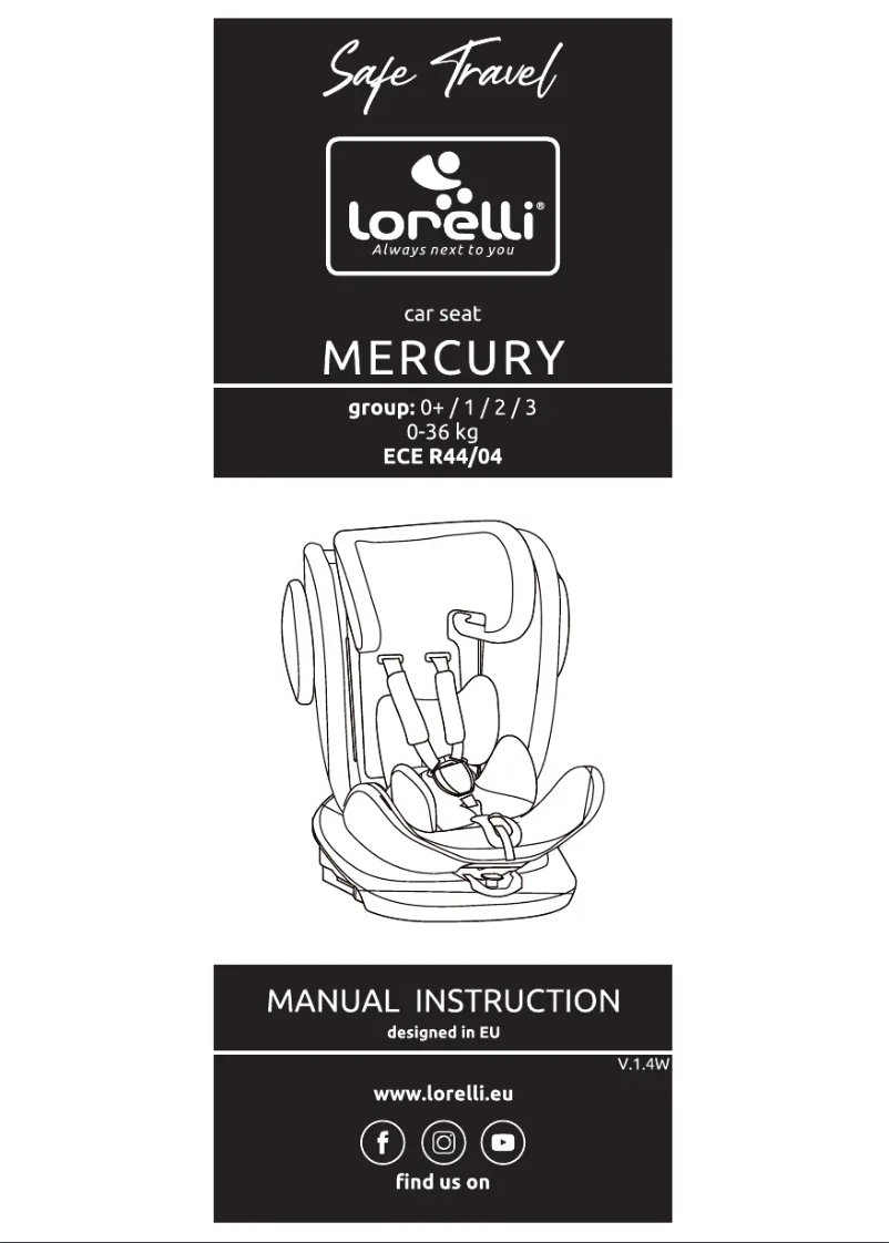 Page n°1 - Manuel utilisateur Lorelli Mercury