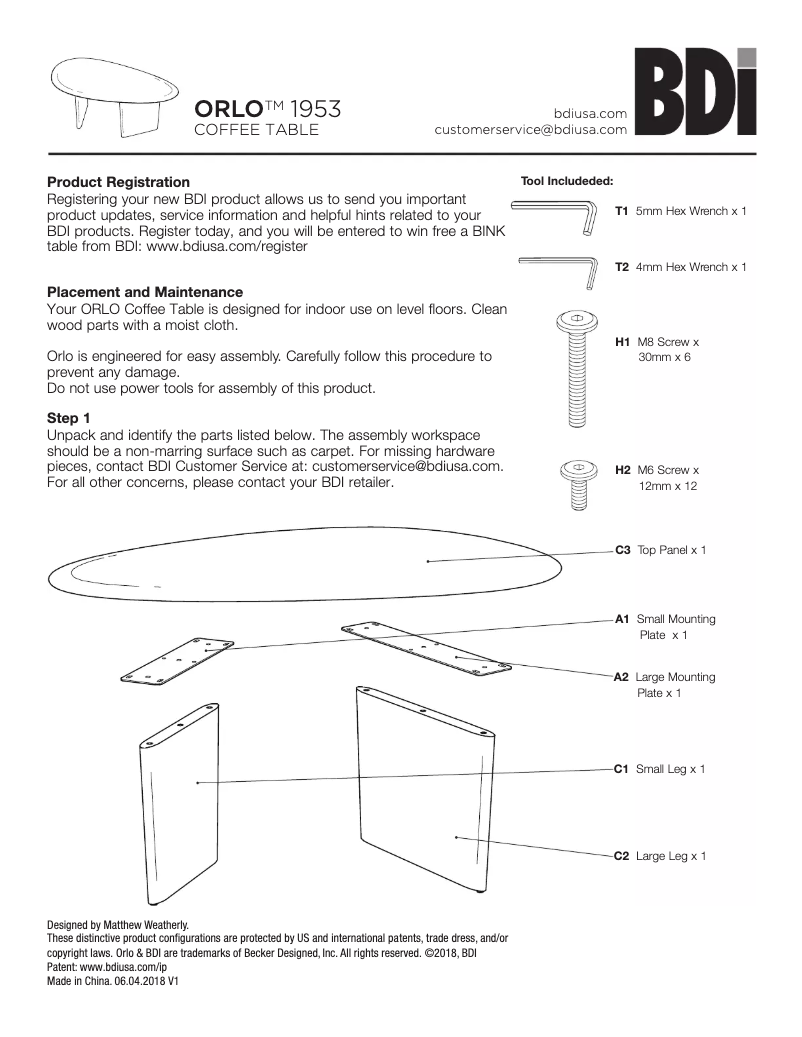 Image de la première page du manuel de l'appareil Orlo 1953