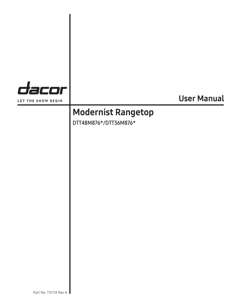 Image de la première page du manuel de l'appareil DTT48M876LS