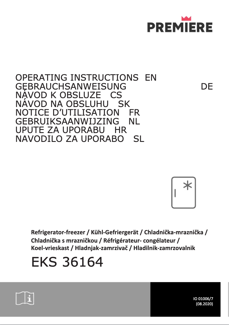 Page 1 de la notice Manuel utilisateur Amica EKS 36164