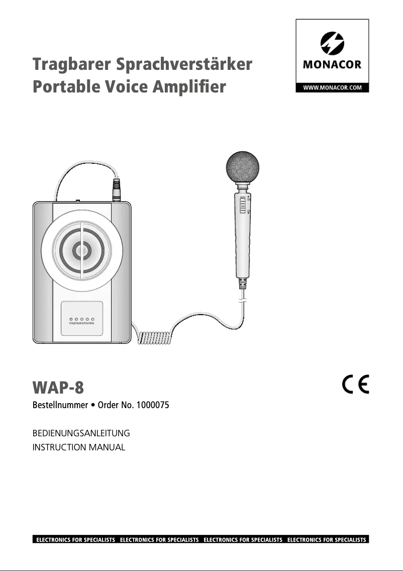 Image de la première page du manuel de l'appareil WAP-8