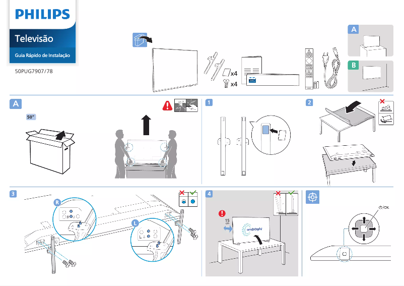 Page n°1 - Manuel utilisateur Philips 50PUG7907