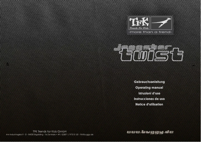 Page 1 de la notice Manuel utilisateur TfK Joggster Twist