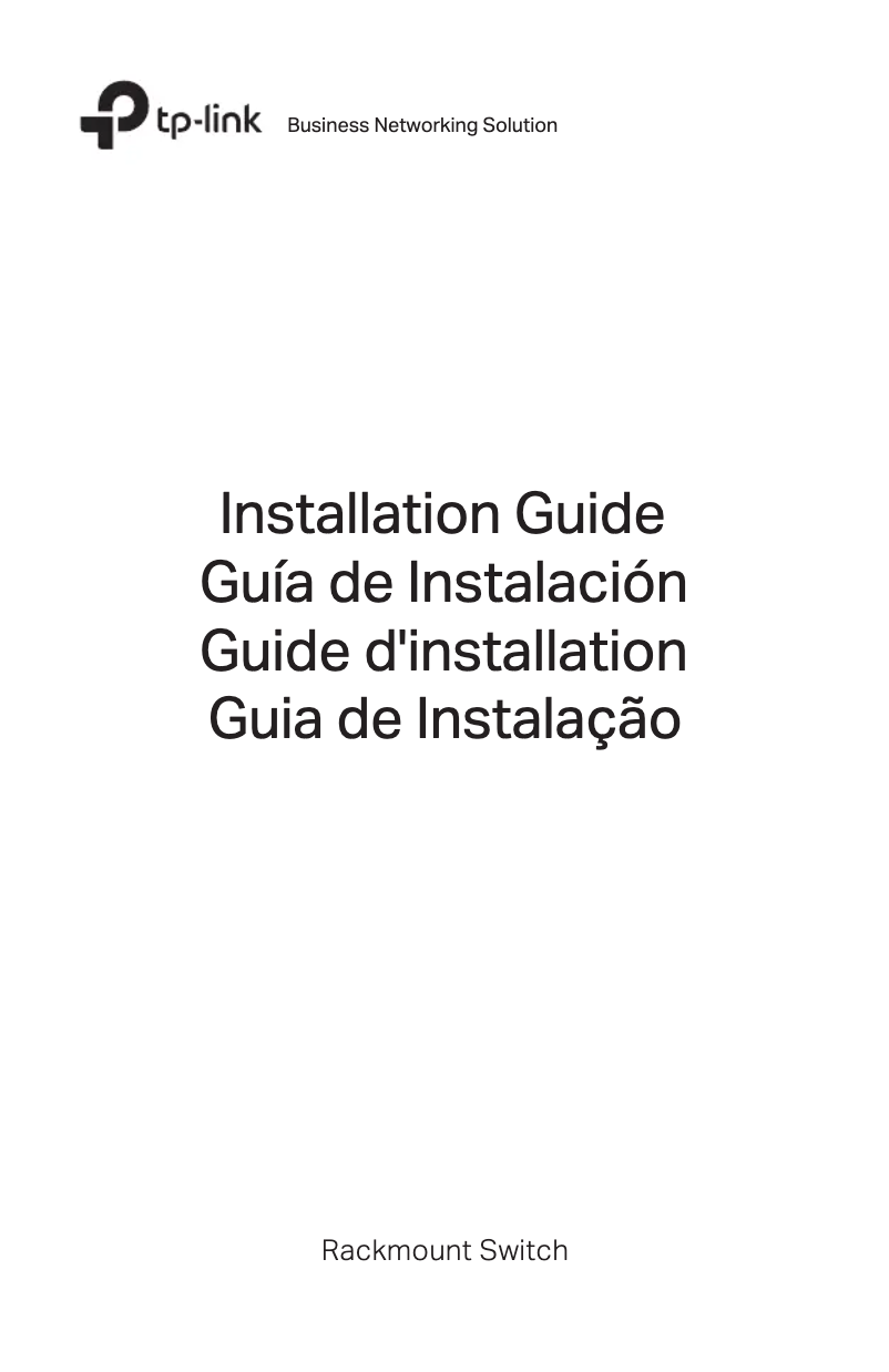 Página 1 del manual Guía de instalación TP-Link JetStream TL-SG2424P