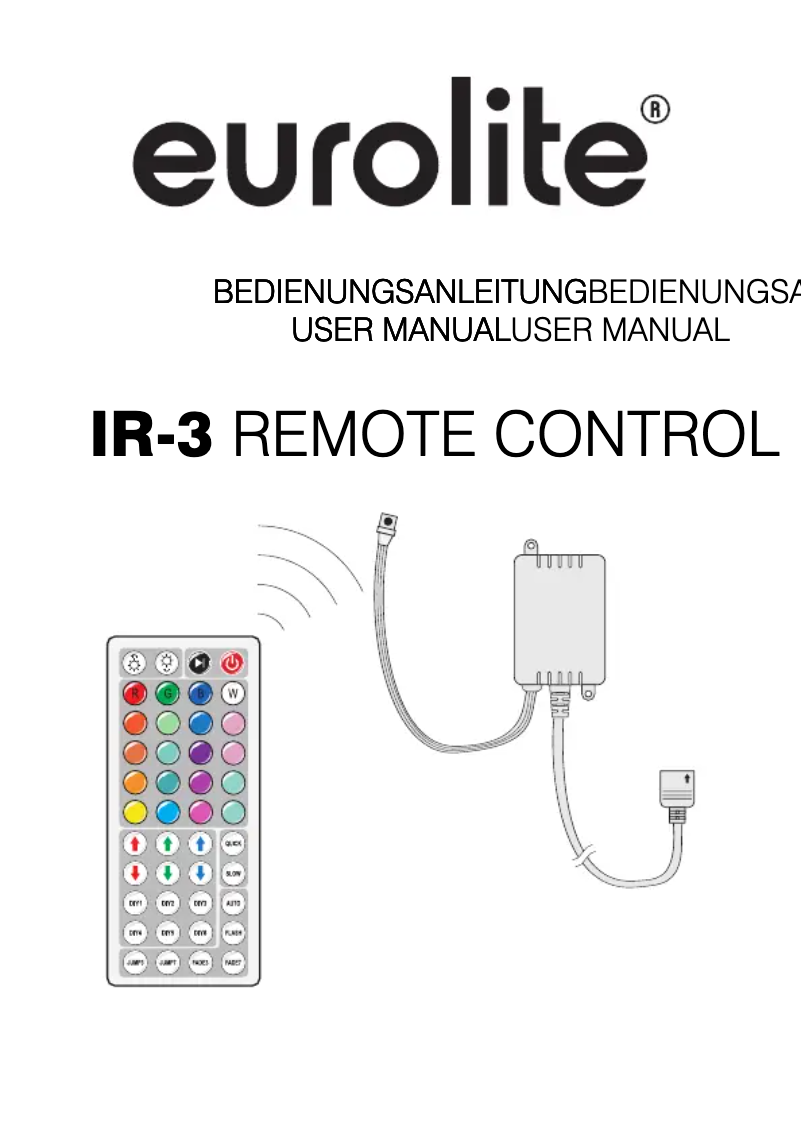 Page n°1 - Manuel utilisateur Eurolite IR-3