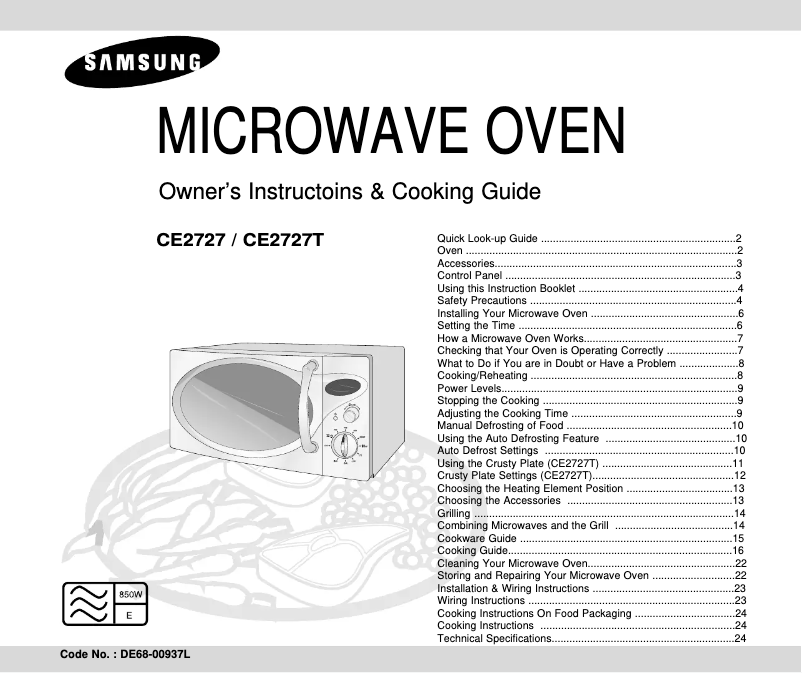 Page n°1 - Manuel utilisateur Samsung CE2727