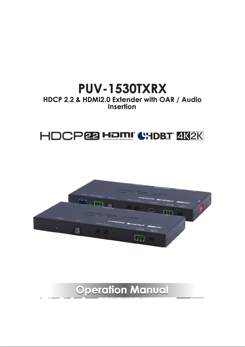 Page 1 de la notice Manuel utilisateur CYP PUV-1530RX