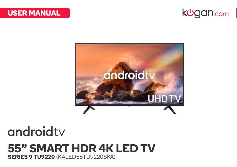 Page 1 de la notice Manuel utilisateur Kogan TU9220