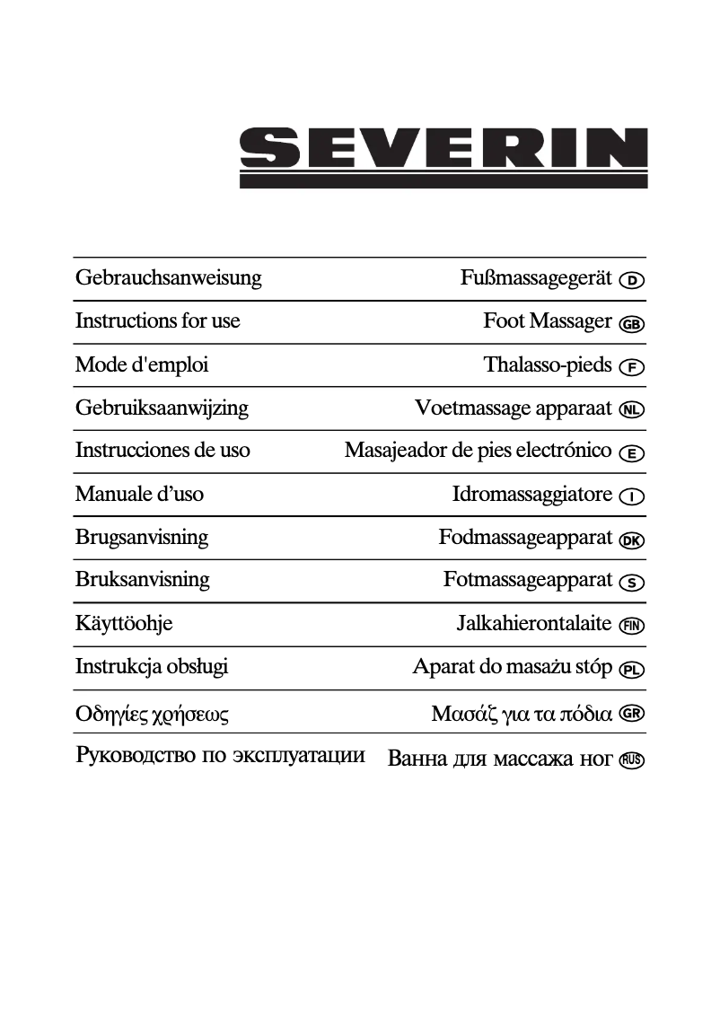Page n°1 - Manuel utilisateur Severin FM 7632