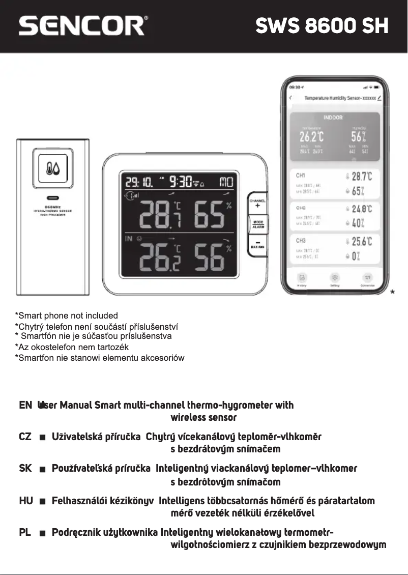 Imagen de la primera página del manual del dispositivo SWS 8600 SH