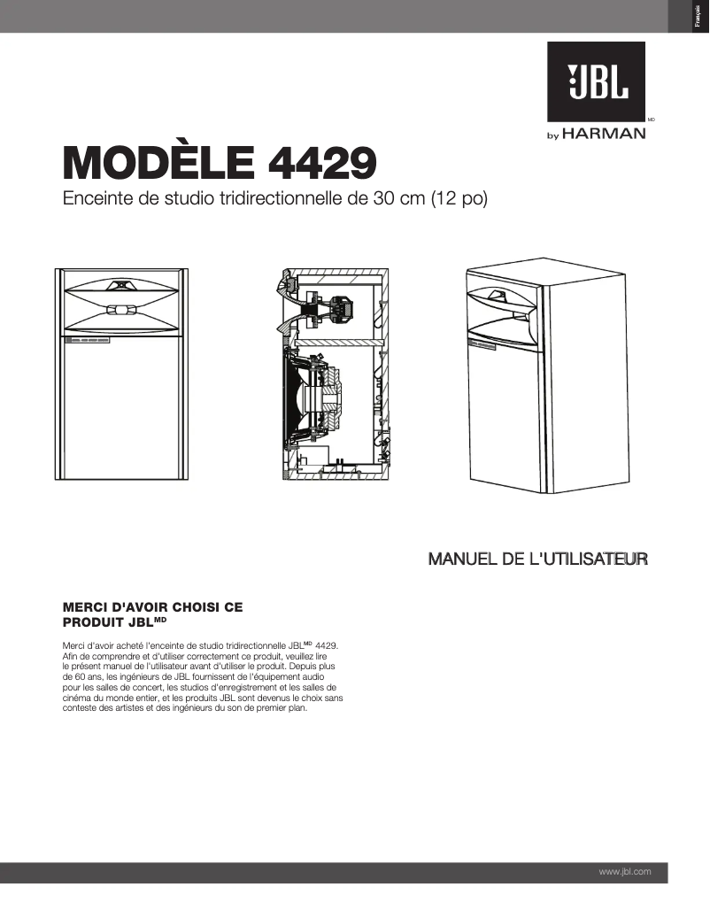 Page n°1 - Manuel utilisateur JBL 4429