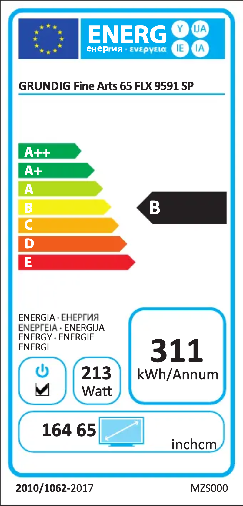 Page 1 de la notice Manuel utilisateur Grundig Fine Arts 65 FLX 9591 SP