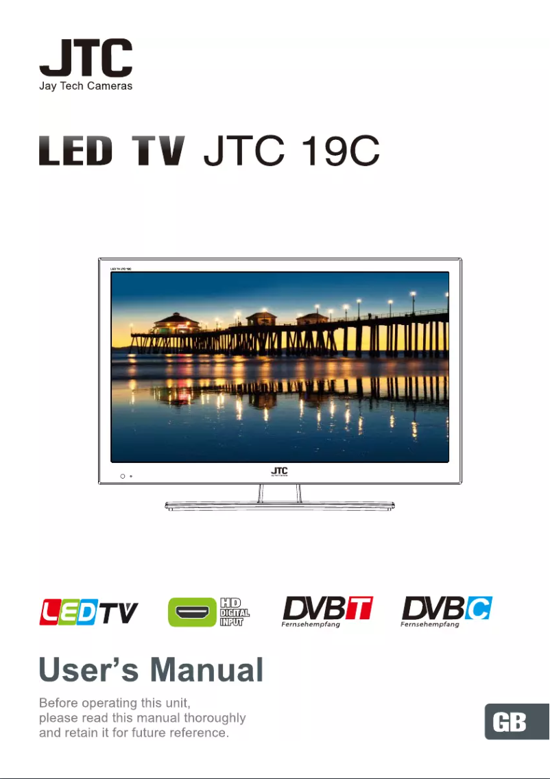 Page n°1 - Manuel utilisateur Jay-Tech LED TV JTC19C