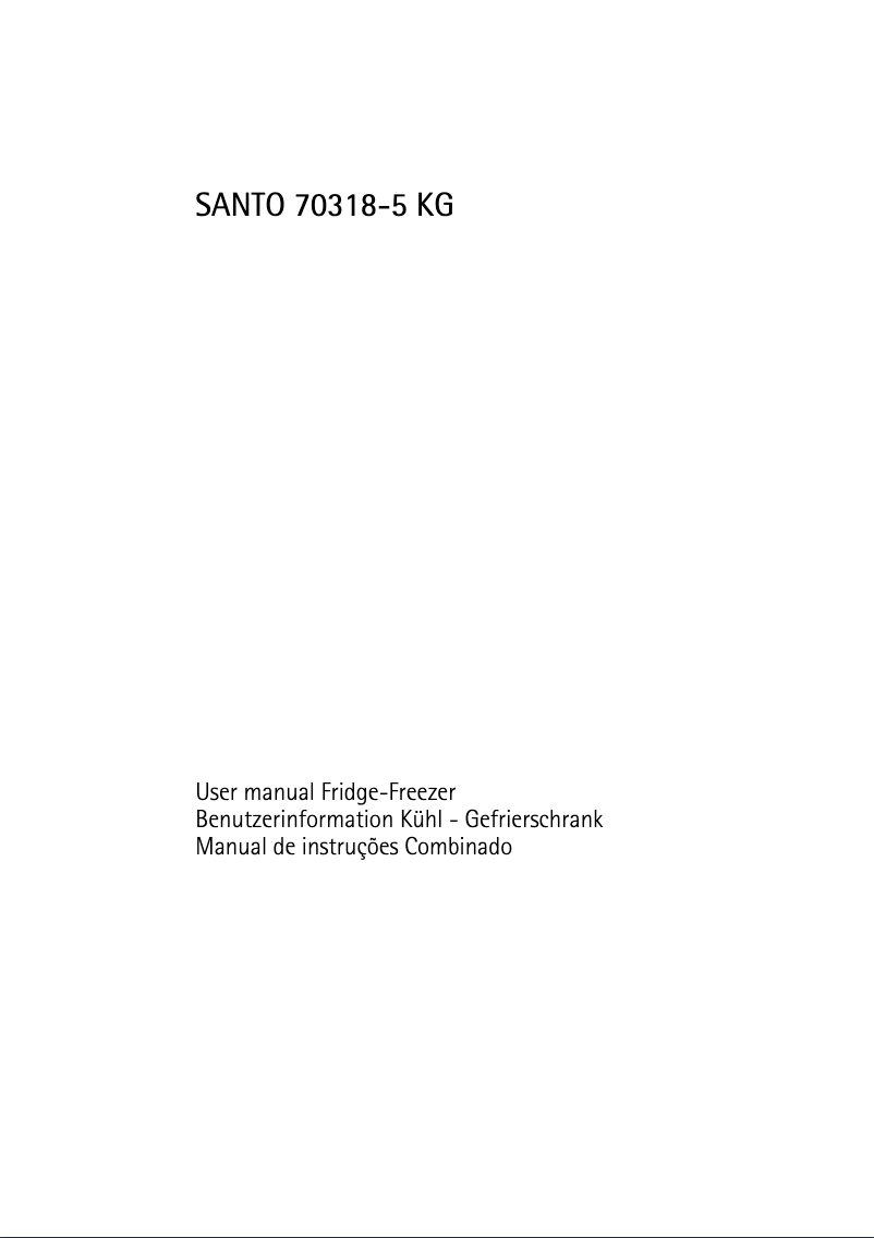 Page 1 de la notice Manuel utilisateur AEG S 70318 KG5