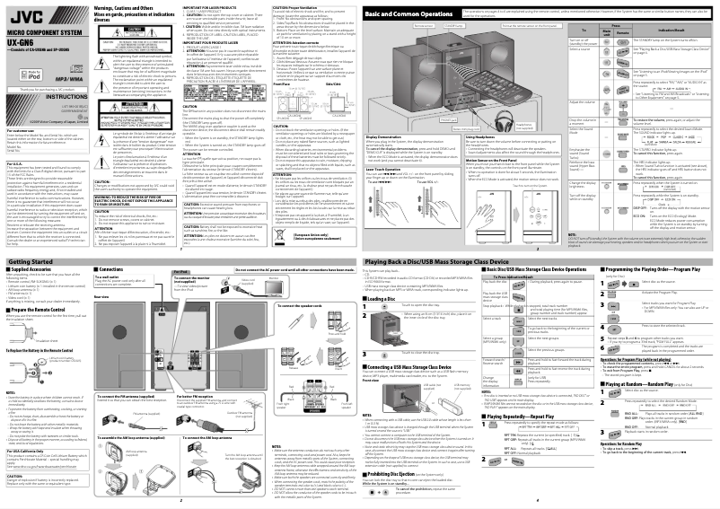 Image de la première page du manuel de l'appareil UX-GN6