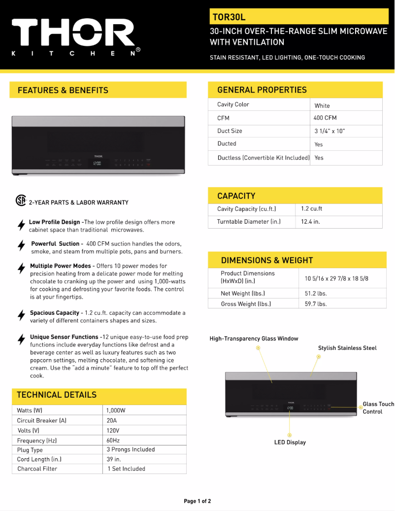 Image de la première page du manuel de l'appareil TOR30L