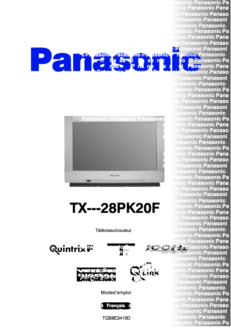 Page 1 de la notice Manuel utilisateur Panasonic TX-28PK20F