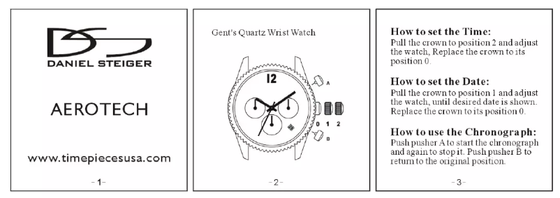 Page n°1 - Manuel utilisateur Daniel Steiger Aerotech