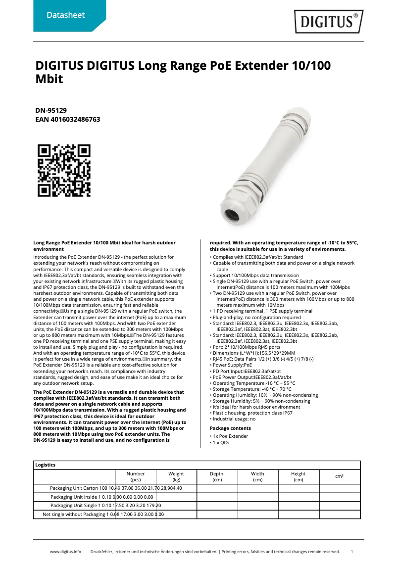 Image de la première page du manuel de l'appareil DN-95129