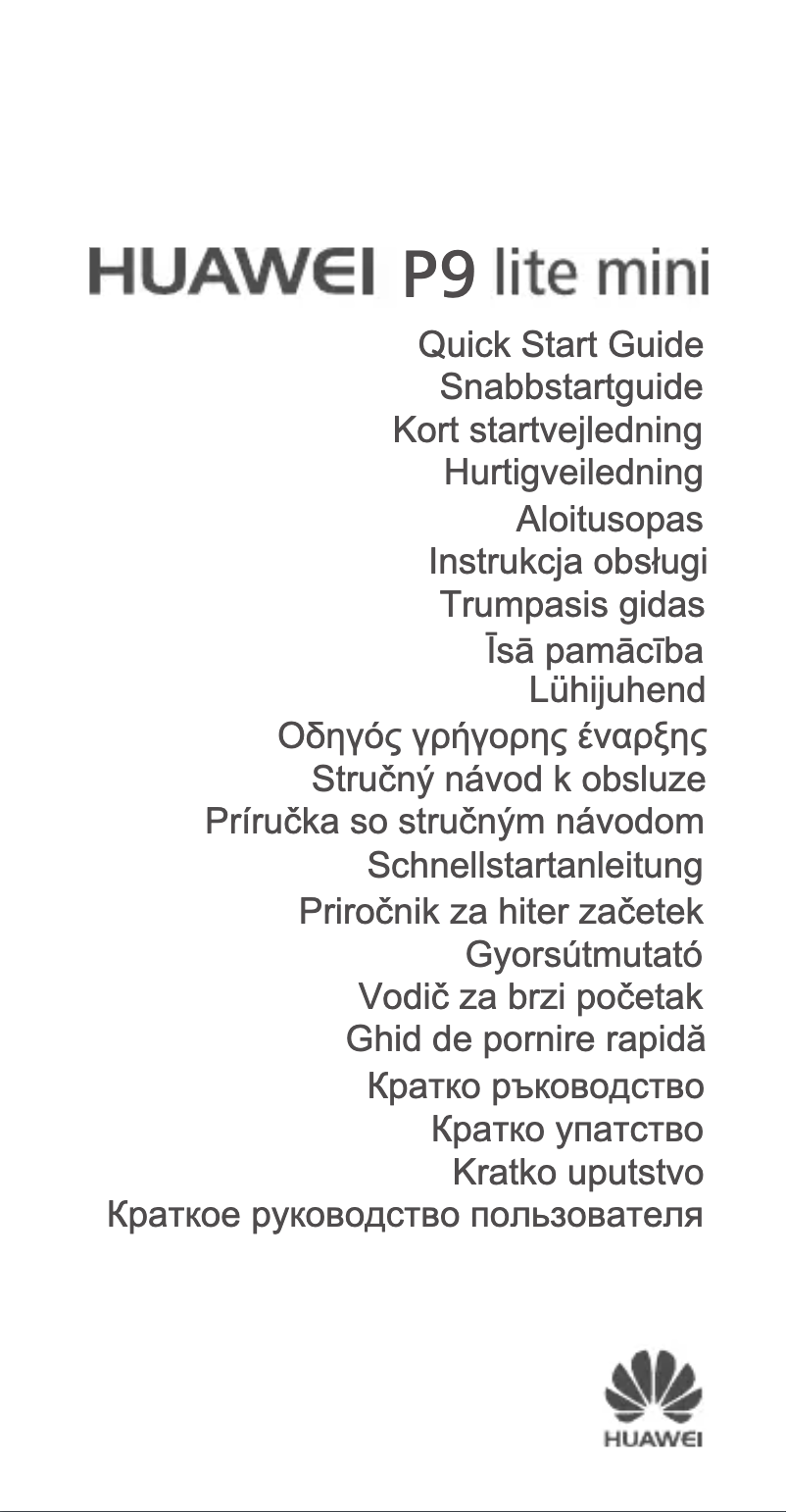 Imagen de la primera página del manual del dispositivo P9 Lite mini