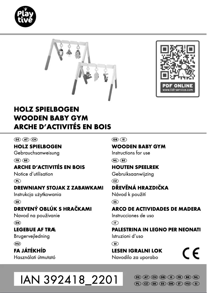 Page 1 de la notice Manuel utilisateur Playtive IAN 392418
