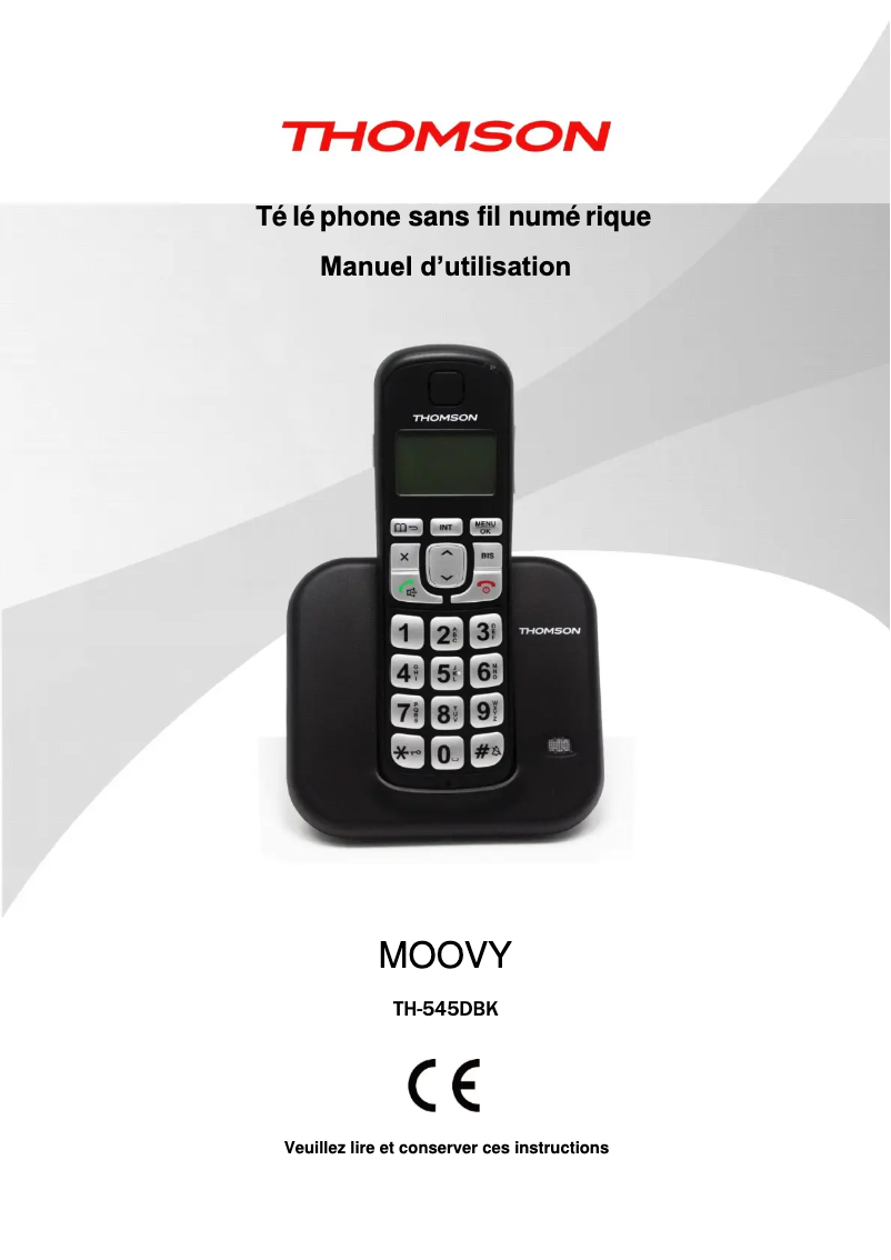 Imagen de la primera página del manual del dispositivo Moovy TH-545