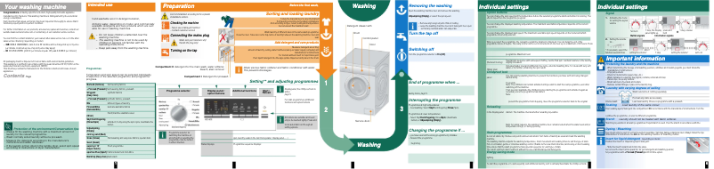 Page n°1 - Manuel d'utilisation et d'entretien Siemens WM14Q472DN