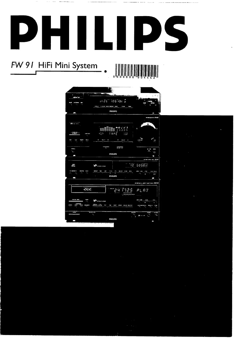 Page 1 de la notice Manuel utilisateur Philips FW91DCC