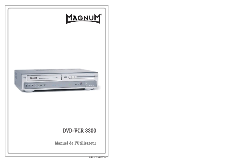Image de la première page du manuel de l'appareil DVD-VCR3300