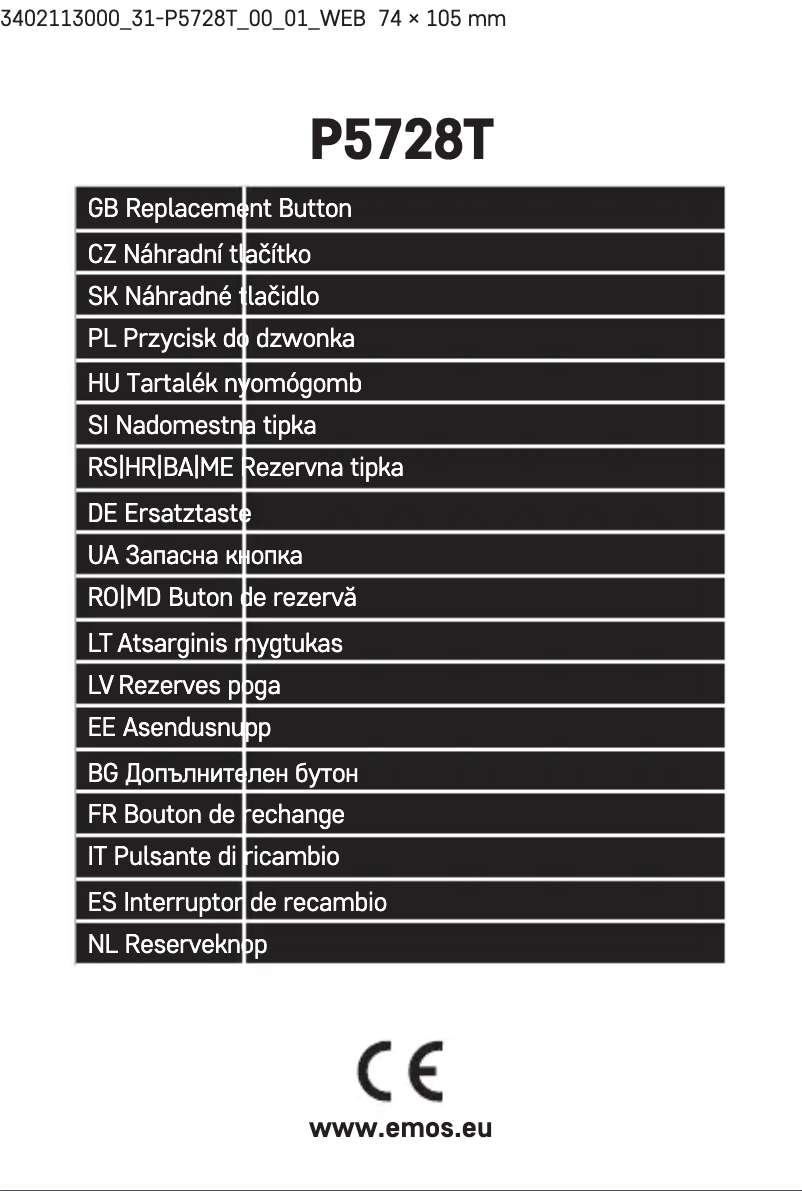 Page 1 de la notice Manuel utilisateur Emos P5728T