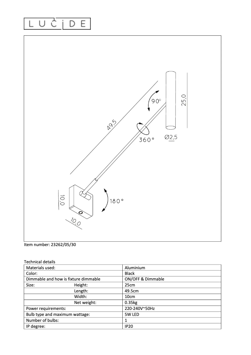 Image de la première page du manuel de l'appareil Wygo