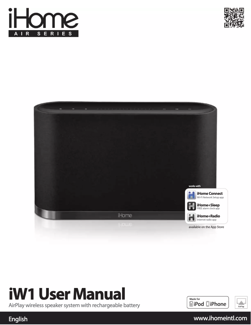 Página 1 del manual Manual de usuario iHome Air iW1