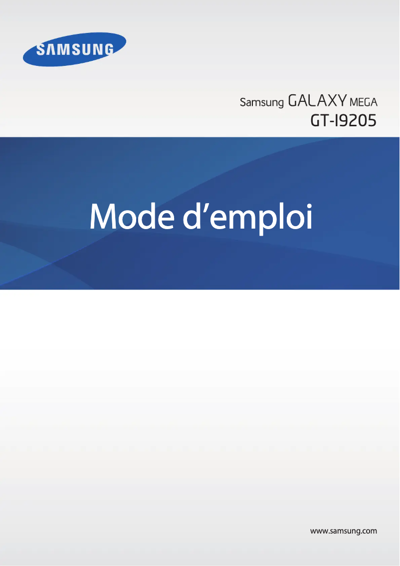 Page 1 de la notice Manuel utilisateur Samsung Galaxy Mega