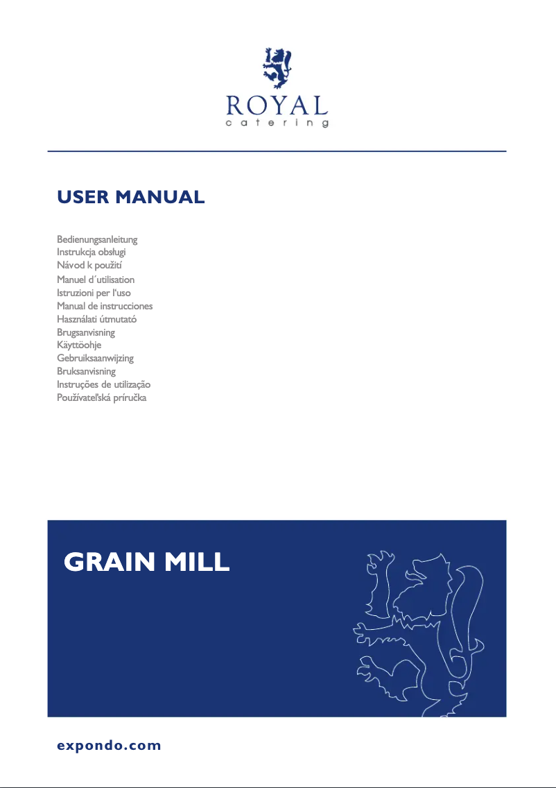 Page n°1 - Manuel utilisateur Royal Catering RCGM-01