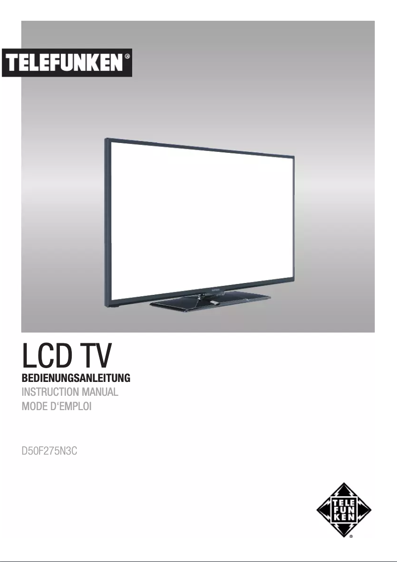Page 1 de la notice Manuel utilisateur Telefunken D50F275N3C