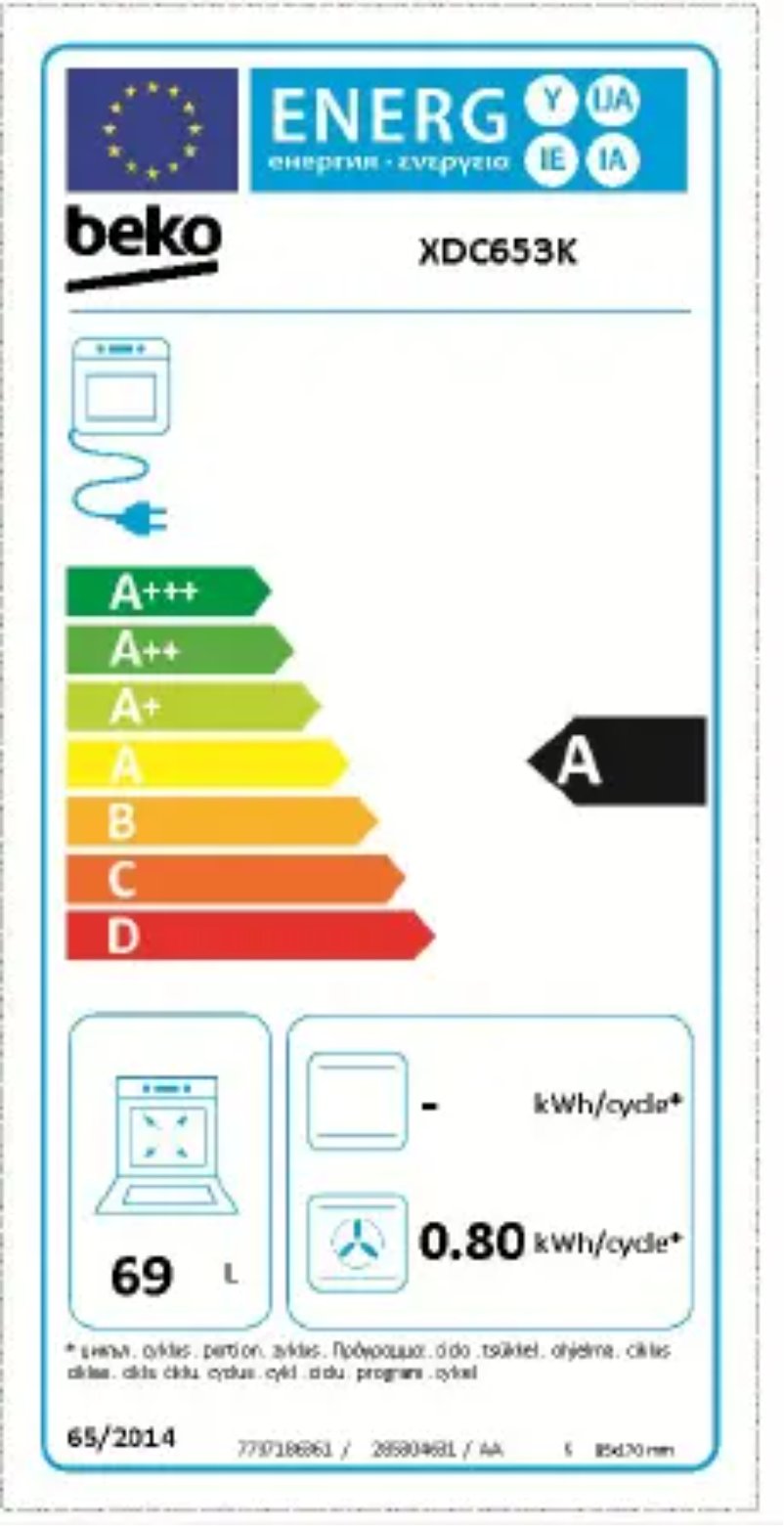Page 1 de la notice Manuel utilisateur Beko XDC653