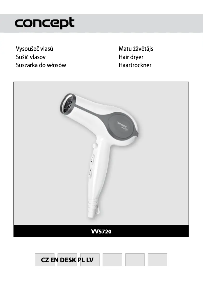 Image de la première page du manuel de l'appareil VV-5720