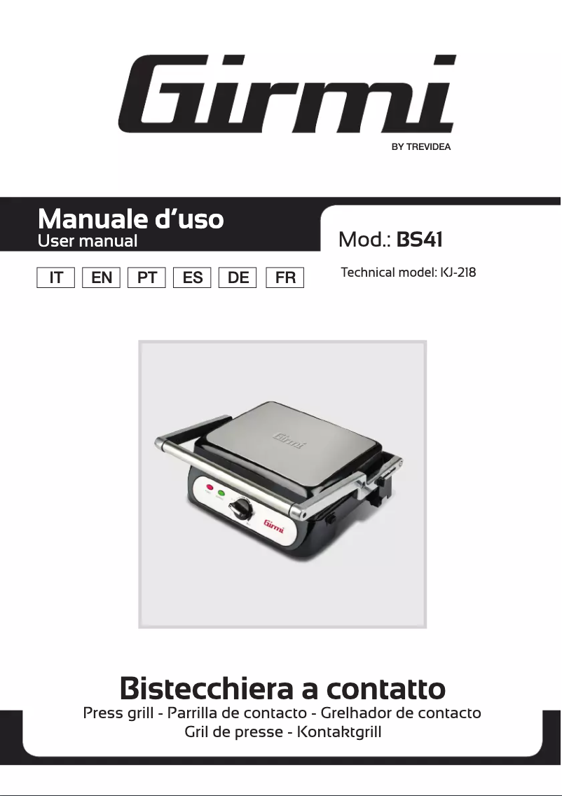 Page n°1 - Manuel utilisateur Girmi BS41