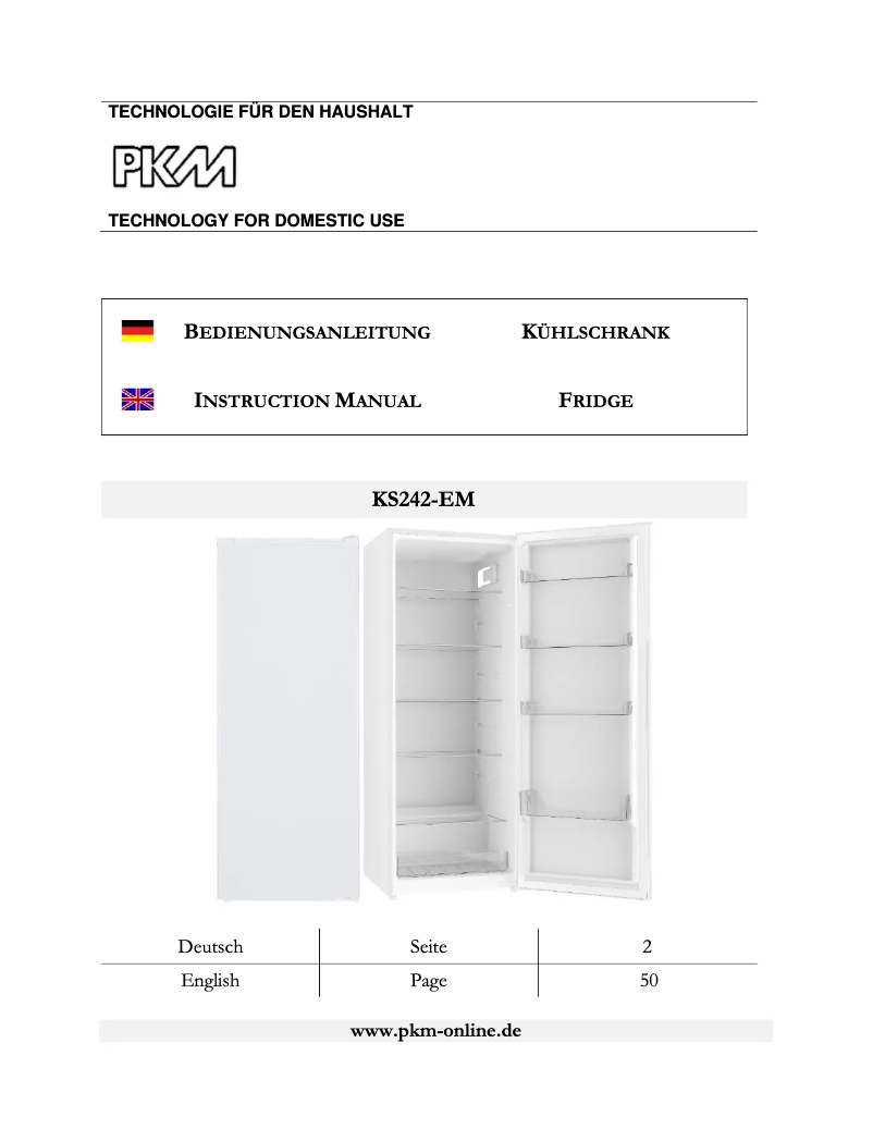 Página 1 del manual Manual de usuario PKM KS242-EM