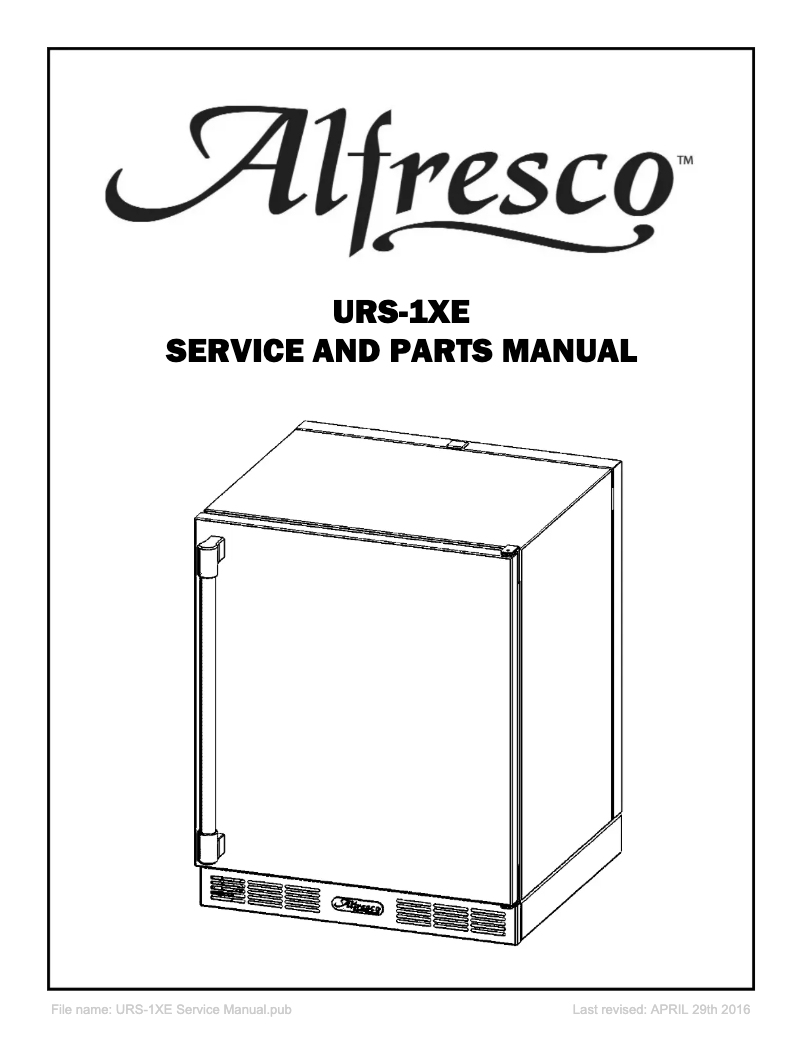 Page n°1 - Manuel utilisateur Alfresco URS-1XE