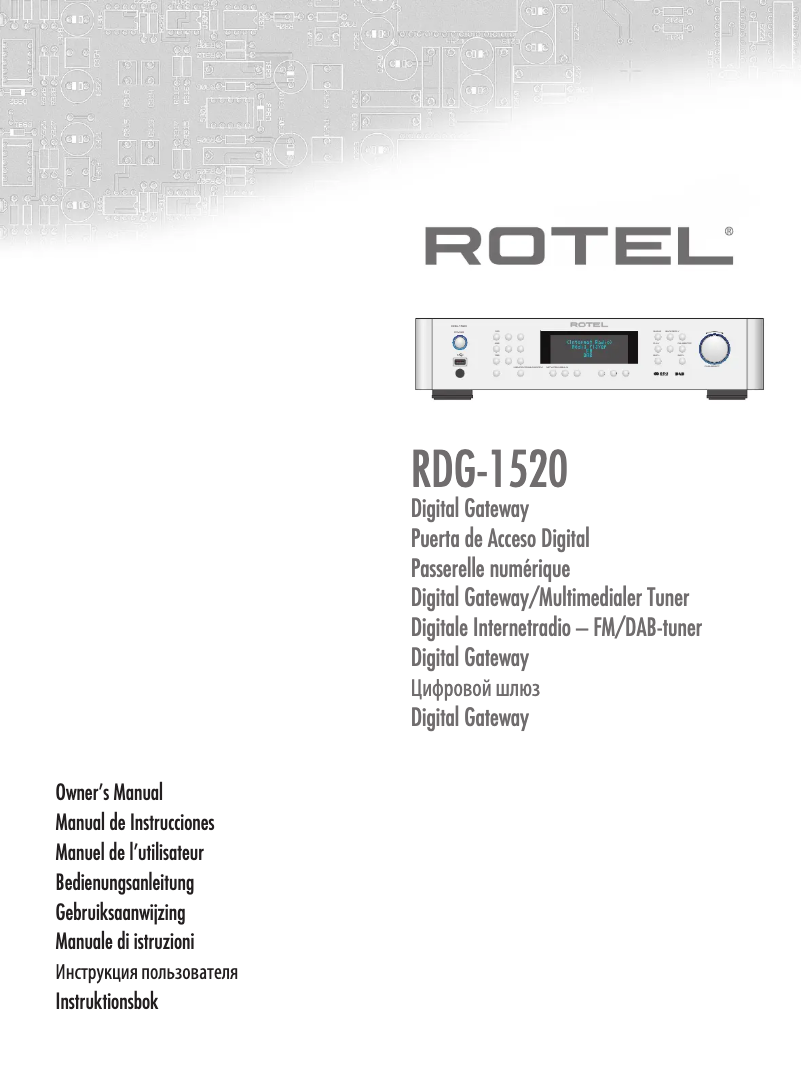 Página 1 del manual Manual de usuario Rotel RDG-1520