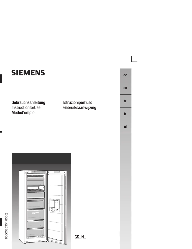 Page n°1 - Manuel utilisateur Siemens GS32NA90
