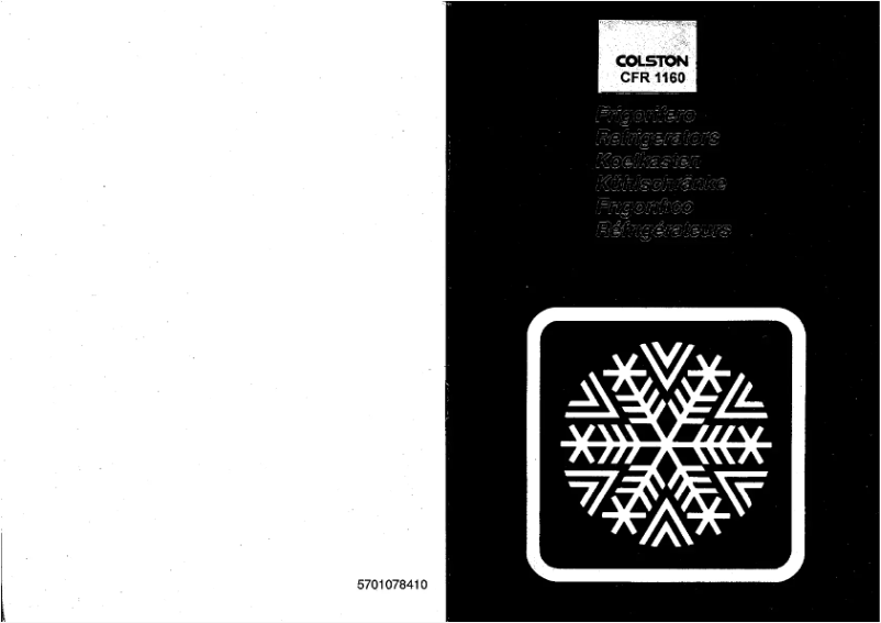 Page n°1 - Manuel utilisateur Colston CFR 1160