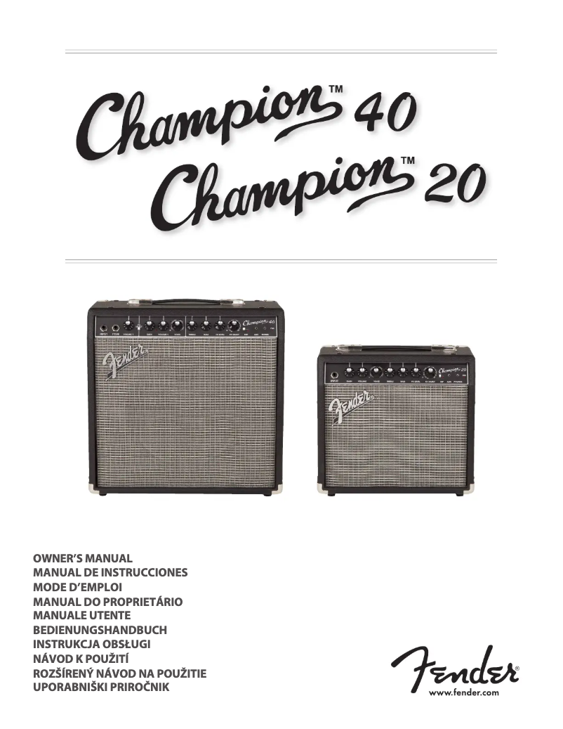 Página 1 del manual Manual de usuario Fender Champion 40