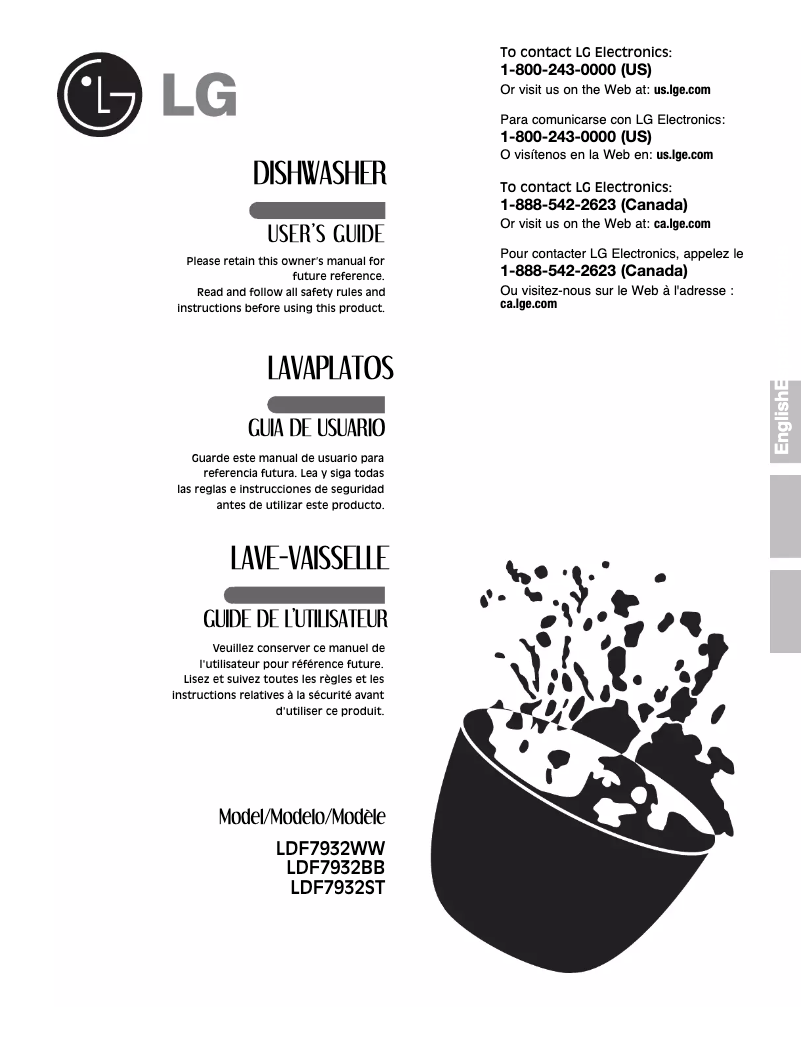 Page n°1 - Manuel utilisateur LG LDF7932WW