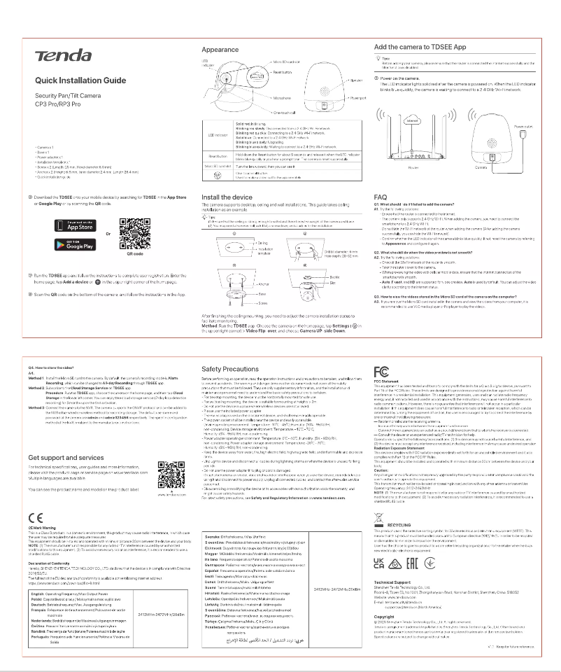 Page n°1 - Guide de démarrage rapide Tenda RP3 Pro