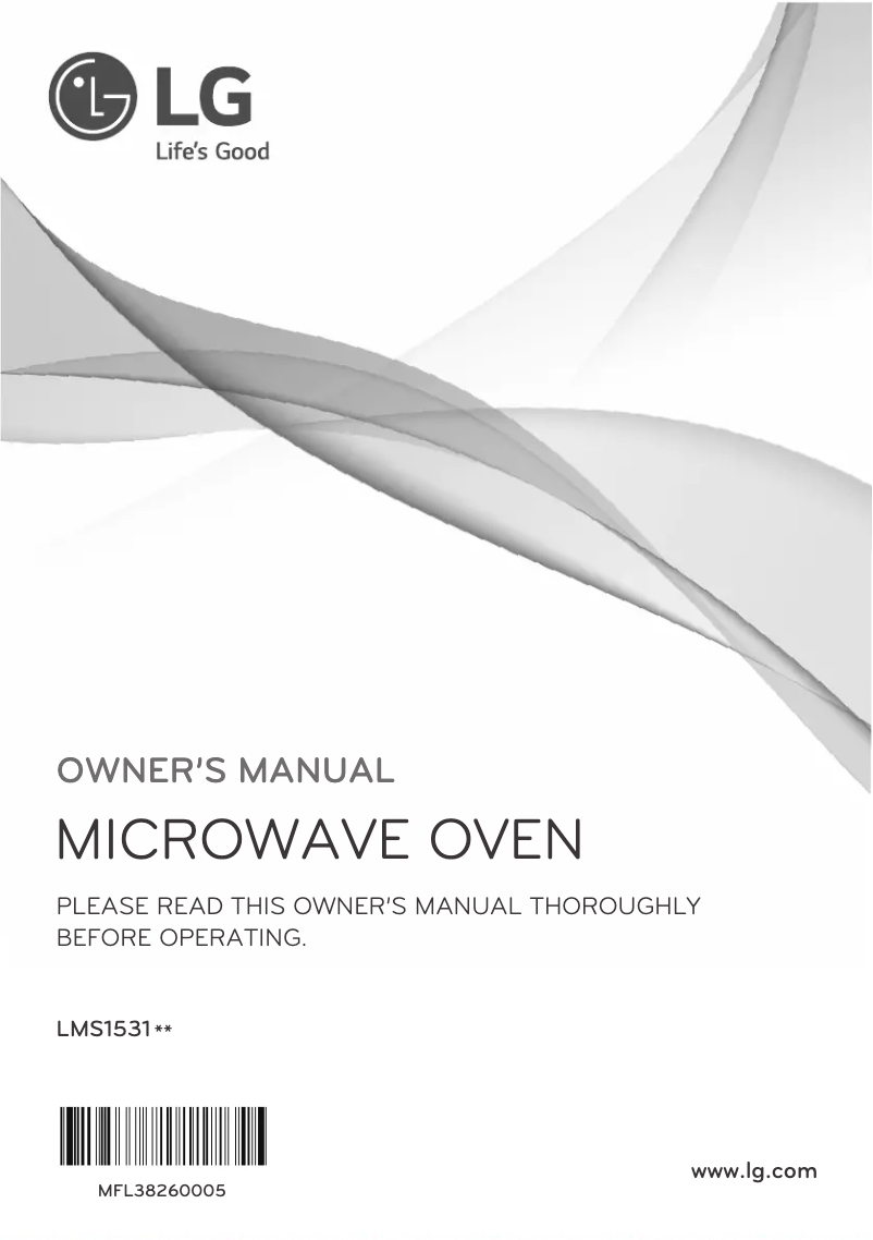 Page n°1 - Manuel utilisateur LG LMS1531SW